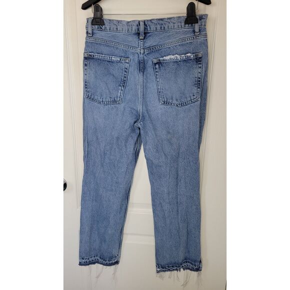 FREE PEOPLE High Rise Destroyed Distressed Denim Jeans - Picture 2 of 4